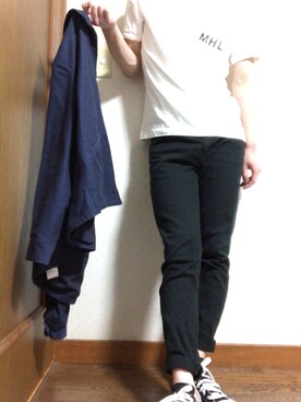 「ポケットＴシャツ」｜「アイテム（ブルゾン）」を使った、yuuu☀︎さん（メンズ・175cm）の夏コーディネート