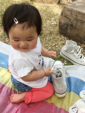 「Ruffle Butts （ラッフルバッツ）のアイテム」を使った、k.mama♡さん（キッズ・70cm）の夏コーディネート