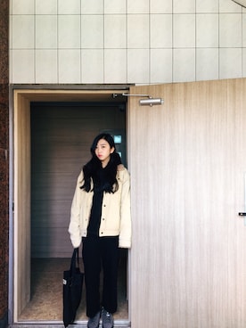 「Abercrombie&Fitch（アバークロンビーアンドフィッチ）のアイテム（その他アウター）」を使った、suyeonさん（レディース・164cm）の春コーディネート