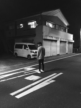 「Alexander Wang」｜「アイテム（スウェット）」を使った、Senaさん（メンズ・165cm）の春コーディネート