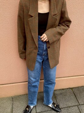 「BEAMS（ビームス）のアイテム（キャミソール）」を使った、おがさん（レディース・157cm）の秋コーディネート