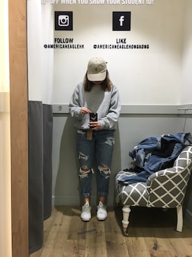 「sneakers」｜「アイテム（スリッポン）」を使った、Briankaさん（レディース・158cm）の春コーディネート