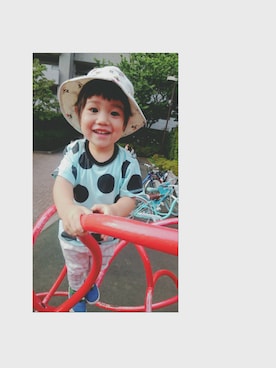 「codycoby（コーディーコービー）のアイテム」を使った、kiiroitoriさん（キッズ・90cm）の夏コーディネート