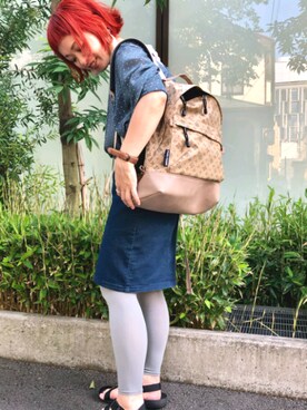 「blue」｜「アイテム（アナログ腕時計）」を使った、kiiroitoriさん（レディース・156cm）の夏コーディネート