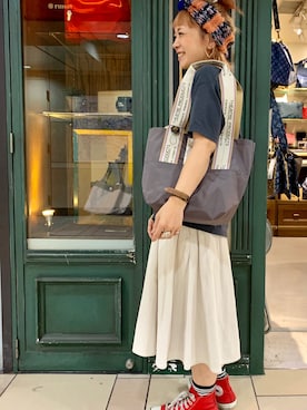 「CONVERSE（コンバース）のCONVERSE ALL STAR　ハイカットスニーカー（スニーカー）」を使った、kiiroitoriさん（レディース・156cm）の秋コーディネート