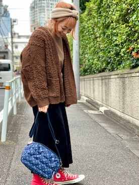 「CONVERSE（コンバース）のCONVERSE ALL STAR　ハイカットスニーカー（スニーカー）」を使った、kiiroitoriさん（レディース・156cm）の秋コーディネート