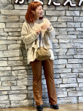 「LOWRYS FARM（ローリーズファーム）のストレッチヒールブーツ　851418（ブーツ）」を使った、kiiroitoriさん（レディース・156cm）の冬コーディネート