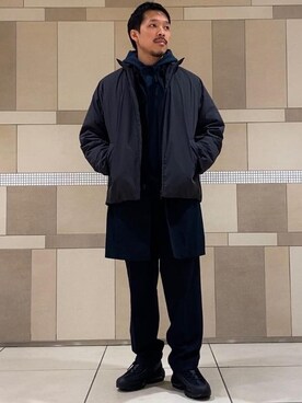 「一押しのアウタースタイル」｜「アイテム（ステンカラーコート）」を使った、minetokuさん（メンズ・173cm）の秋コーディネート