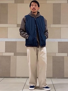 「Gramicci（グラミチ）のアイテム（トップス）」を使った、minetokuさん（メンズ・173cm）の秋コーディネート