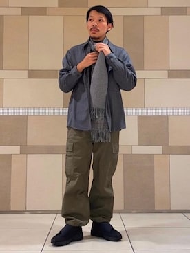 「green label relaxing（グリーンレーベルリラクシング）のアイテム（その他アウター）」を使った、minetokuさん（メンズ・173cm）の冬コーディネート