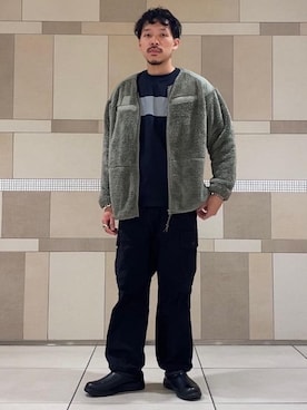 「MoonStar（ムーンスター）のアイテム（スリッポン）」を使った、minetokuさん（メンズ・173cm）の冬コーディネート