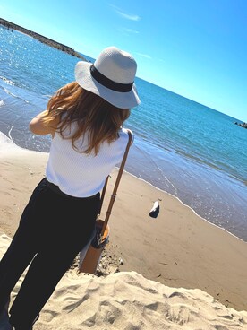 「MICHAEL KORS（マイケルコース）のアイテム（バッグ、ホワイト系）」を使った、MISAKIさん（レディース・162cm）の夏コーディネート
