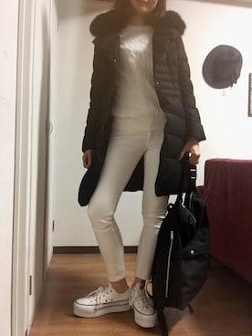 「HETREGO（エトレゴ）のアイテム（その他アウター）」を使った、Mairaさん（レディース・166cm）の冬コーディネート