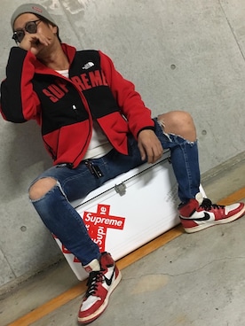 「Supreme x The North Face」｜「アイテム（帽子）」を使った、mitsushi13さん（メンズ・173cm）の秋コーディネート
