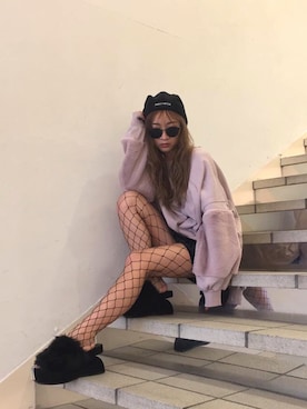 「アイテム（ハンチング/ベレー帽）」を使った、HARUKAさん（レディース・156cm）の夏コーディネート