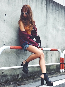 「ENVYM（アンビー）のアイテム（バッグ）」を使った、HARUKAさん（レディース・156cm）の夏コーディネート