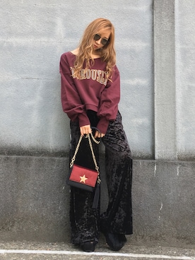 「ENVYM（アンビー）のアイテム（パンツ）」を使った、HARUKAさん（レディース・156cm）の秋コーディネート