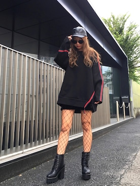 「ENVYM（アンビー）のアイテム（キャップ）」を使った、HARUKAさん（レディース・156cm）の秋コーディネート