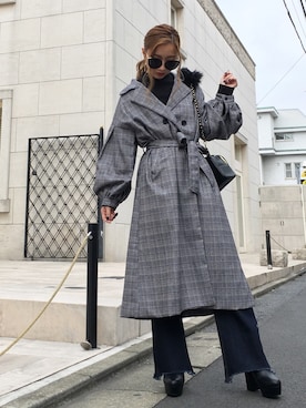 「ENVYM（アンビー）のアイテム（バッグ）」を使った、HARUKAさん（レディース・156cm）の秋コーディネート