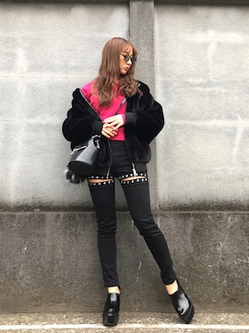 「アイテム（その他アウター）」を使った、HARUKAさん（レディース・156cm）の冬コーディネート