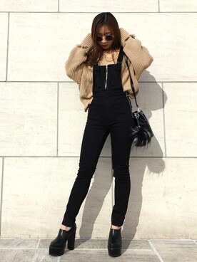 HARUKAさん（レディース・156cm）の冬コーディネート