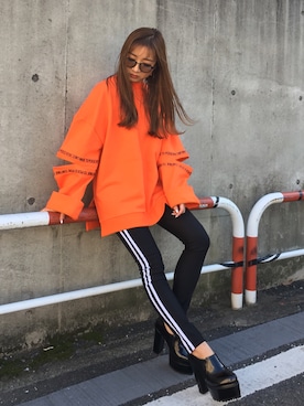 「ENVYM（アンビー）のアイテム（パンツ）」を使った、HARUKAさん（レディース・156cm）の冬コーディネート