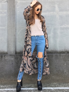 HARUKAさん（レディース・156cm）の冬コーディネート