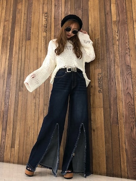 「アイテム（ブーティ、ベージュ系）」を使った、HARUKAさん（レディース・156cm）の春コーディネート