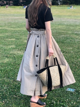 「ECLIN（エクラン）のアイテム」を使った、HARUKAさん（レディース・156cm）の夏コーディネート