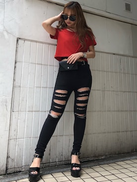 HARUKAさん（レディース・156cm）の夏コーディネート