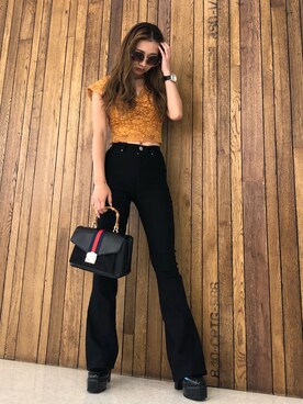 「ENVYM（アンビー）のアイテム（バッグ）」を使った、HARUKAさん（レディース・156cm）の夏コーディネート