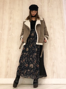 HARUKAさん（レディース・156cm）の冬コーディネート