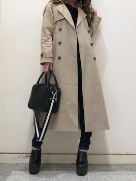 「ENVYM（アンビー）のアイテム（バッグ）」を使った、HARUKAさん（レディース・156cm）の冬コーディネート