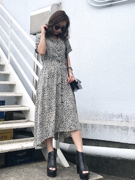 「アイテム（ブーティ）」を使った、HARUKAさん（レディース・156cm）の春コーディネート