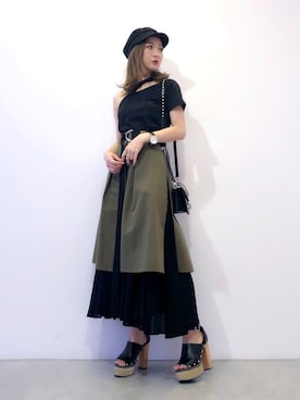 「ENVYM（アンビー）のアイテム（キャップ）」を使った、HARUKAさん（レディース・156cm）の夏コーディネート