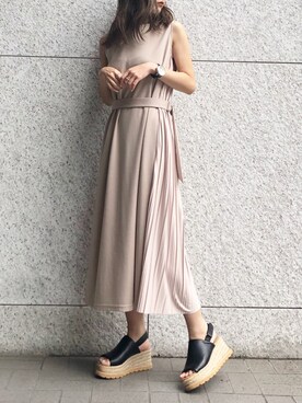 「ENVYM（アンビー）のアイテム（ワンピース/ドレス）」を使った、HARUKAさん（レディース・157cm）の夏コーディネート