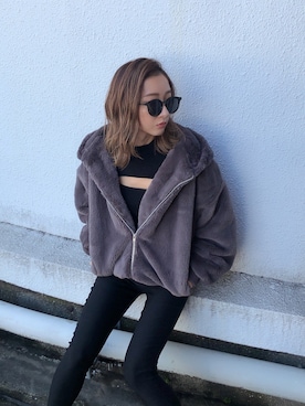 「肌見せ」｜HARUKAさん（レディース・157cm）の秋コーディネート