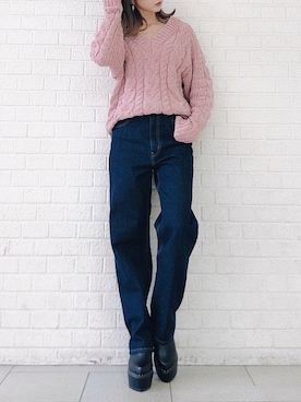 「ENVYM（アンビー）のアイテム」を使った、HARUKAさん（レディース・157cm）の冬コーディネート