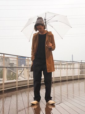 「秋のブラウンスタイル」｜「アイテム（ジャケット/アウター）」を使った、さんさんさん（メンズ・183cm）の秋コーディネート