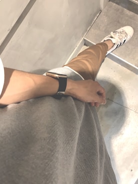 「GU（ジーユー）のアイテム（その他パンツ、ブラウン系）」を使った、Naokiさん（メンズ・168cm）の夏コーディネート