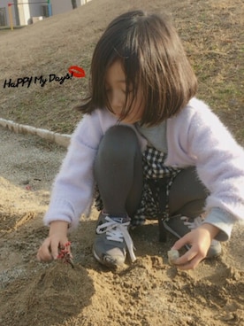 「Barbie（バービー）のアイテム（つなぎ/オールインワン）」を使った、つこつこさん（レディース・151cm）の冬コーディネート