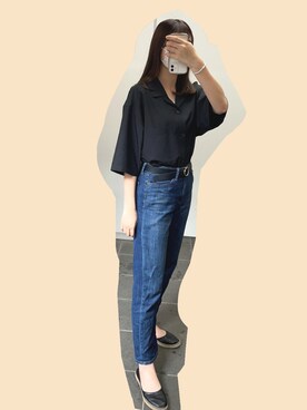 「GUコーデ」｜「アイテム（バレエシューズ）」を使った、みかんさん（レディース・165cm）の夏コーディネート