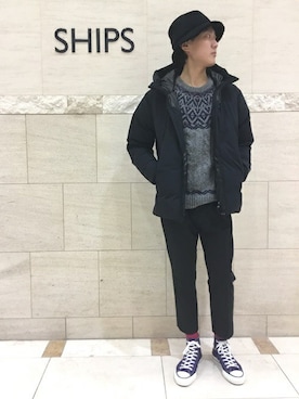 「SHIPS」｜桑畑さん（メンズ・175cm）の秋コーディネート