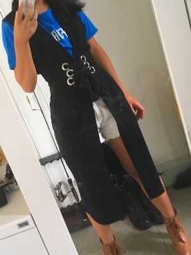 「ESPERANZA（エスペランサ）のアイテム（ブーティ）」を使った、カロさん（レディース・167cm）の夏コーディネート