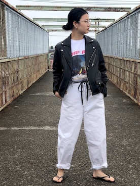 「RICHARDSON（リチャードソン）のアイテム」を使った、minoriさん（レディース・159cm）の春コーディネート