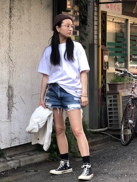 「RICHARDSON（リチャードソン）のアイテム」を使った、minoriさん（レディース・159cm）の春コーディネート