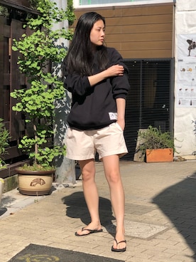 「RICHARDSON（リチャードソン）のアイテム」を使った、minoriさん（レディース・159cm）の春コーディネート