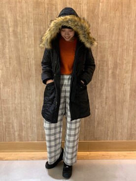 「AVIREX（アヴィレックス）のアイテム（ナイロンジャケット）」を使った、Ieramさん（レディース・167cm）の秋コーディネート