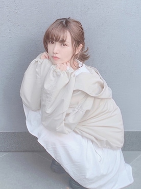 「apres jour（アプレジュール）のアイテム（ブルゾン）」を使った、眞白桃々(ましろもも)さん（レディース・159cm）の秋コーディネート