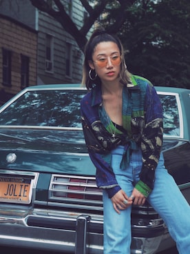 「Good Art HLYWD（グッドアートハリウッド）のアイテム」を使った、Rita Liuさん（レディース・168cm）の夏コーディネート